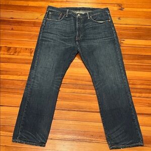 501 Levi's Men's Straight Jeans — Dark Blue Wash